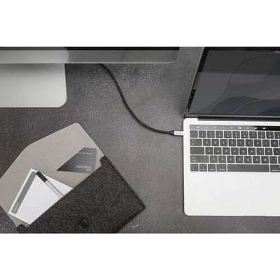 Digitus DB-300220-010-S USB-kabel USB 3.2 Gen1 USB-C, USB-C stekker 1.00 m Zwart Flexibel, Afgeschermd, Met USB