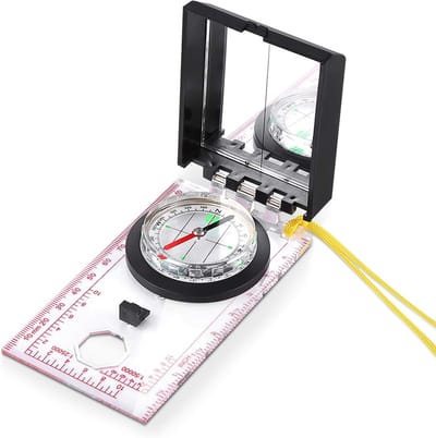 Multifunctioneel Kompas - Navigatie Hulp - Buiten Activiteiten - Met Spiegel Liniaal - 12 cm Lengte - Groen