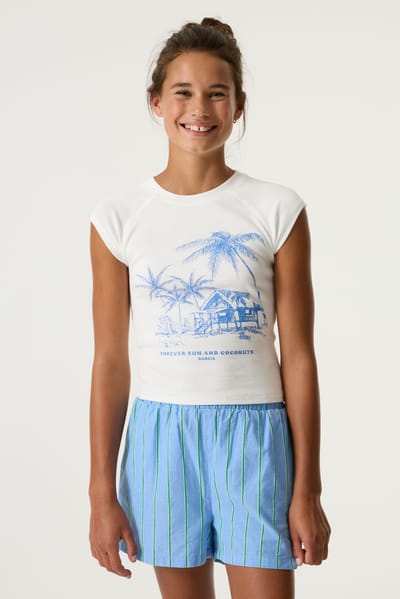 T-shirt met meisjesprint Garcia