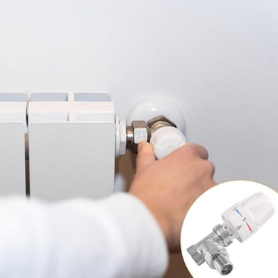Thermostaatventiel voor radiatoren met terugloopschroefverbinding - Energie-efficiënte verwarmingsregelaar