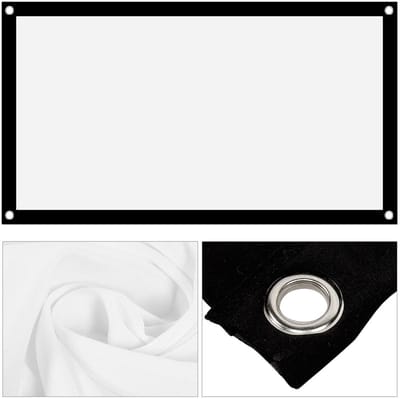 Dailygoody - Projectiescherm - Draagbaar - Wit polyester - Kreukvrij - Opvouwbaar - Geschikt voor presentaties - 40 inch