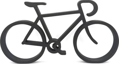 Wielrenfiets - fietsdecoratie - zwart - 22 cm breed