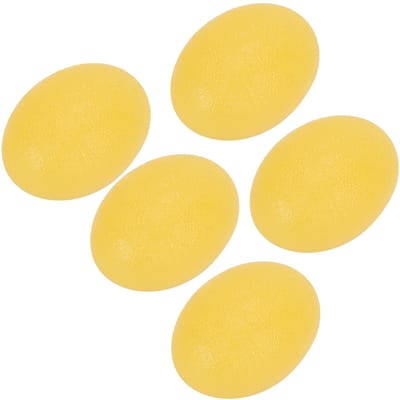 5pcs Boule de préhension en silicone pour les mains Exercice du poignet Entraînement de force Massage Renforçateur de préhension Jaune (15 15 degrees jaune