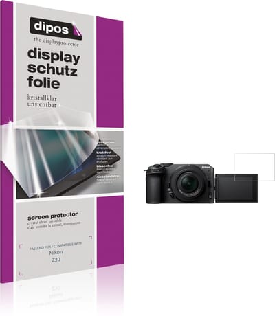 dipos – 4x Beschermfolie geschikt voor Nikon Z30 | Krasbestendige & heldere Screenprotector Ultra-Thin