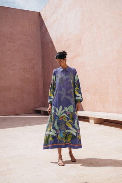 Touché Privé - Blousejurk met print - Marine - Dames