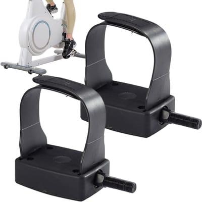 Vervangende Pedalen - Fitness Onderdelen - Hometrainer Gebruik - Verstelbare Riemen - Standaard Schroefdraad - Zwart