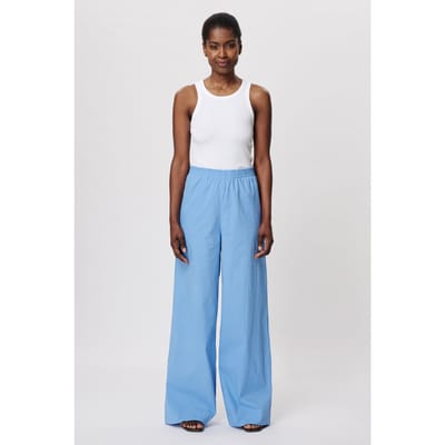 ZENGGI Cotton Wide Leg Pants Sky Blue Größe: XS | Ausgestellte Hosen Outlet | Damen | Blau