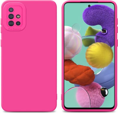 Cadorabo Hoesje geschikt voor Samsung Galaxy A51 4G / M40s in FLUID HOTPINK - Beschermhoes gemaakt van flexibel TPU silicone Cover Fluid Case
