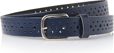 Timbelt Leren Gaatjes Riem Blauw | Maat One Size Fits All