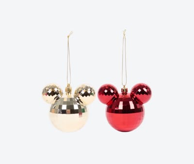 Disney Kerstballen – Set van 4 – Polymeer Kunststof Ornamenten Ø 7,5 cm – Disney Figuren