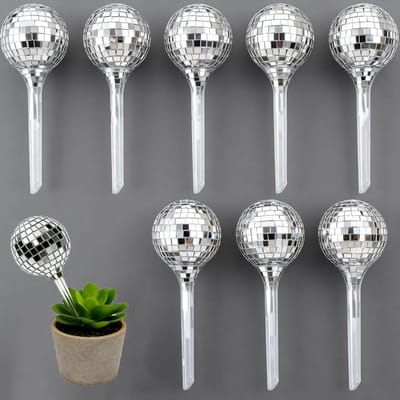 Planten Watergevers - Zelfwatergevers Bloemen - Planten Verzorgen - Disco Bal Design - 50 ml - Zilver
