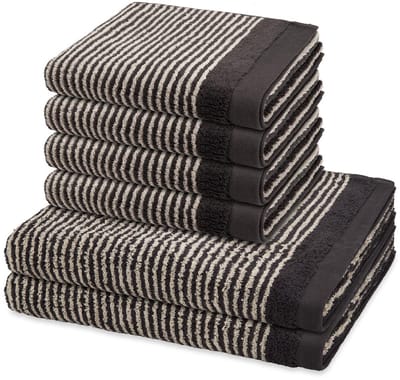 Ross Sonstiges 4 X handdoek 2 X douchehanddoek - in set 6 pack Stripes