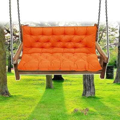 Schommelkussens Veranda - Buitenbank Kussen - Comfortabel Zitten - Waterdicht Materiaal - Tot 150 cm - Oranje