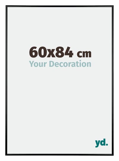Your Decoration - Fotolijst 60x84 cm - Aluminium - Zwart Hoogglans - Kent