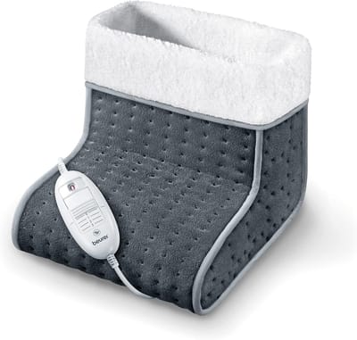 voetenwarmer - elektrische voetverwarming \ massage voetwarmer, warmte en ontspanning voor gestreste voeten met zachte teddyvoering