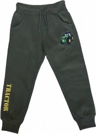 S&c Joggingbroek met geborduurde trekker / tractor - groen/geel - John Deere - maat 86/92 (2) H131