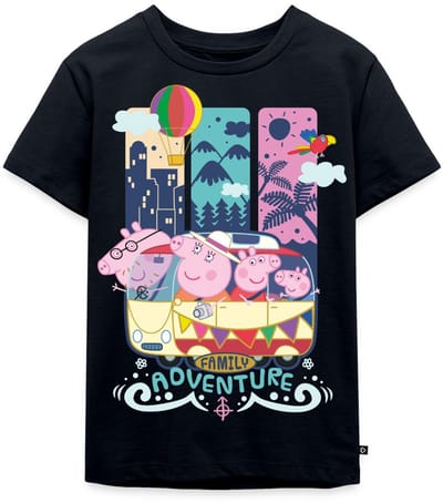 Peppa Pig,George Pig, Mummy Pig & Daddy Pig Premium T Shirt Kinderen