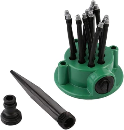 Gazon Sproeier - Watersproeier Planten - Gelijkmatig Bevochtigen - 360 Graden Dekking - 11 x 10 x 10 cm - Groen