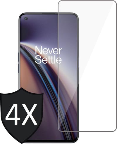 Screenprotector geschikt voor OnePlus Nord CE - Screen Protector Glas - 4 Stuks