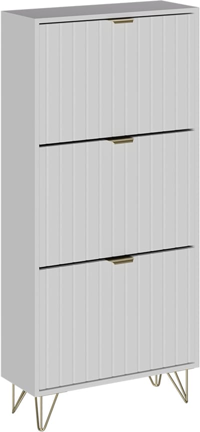 Vicco Helge Schoenenkast – 60 x 128.5 cm 3 compartimenten Wit