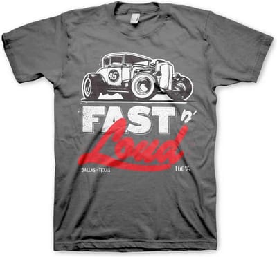 Fast N' Loud Heren Tshirt -S- Hot Rod Grijs