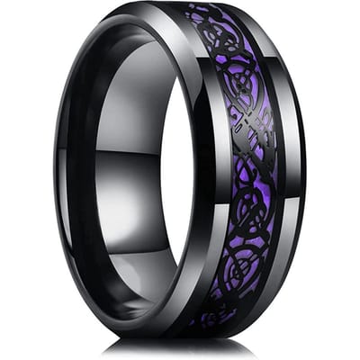 Eenvoudige 8mm Regenboogkleur Roestvrij Staal Ringen Voor Mannen Vrouwen Kleurrijke Mat Geborstelde Mannen Ringen Trouwring Sieraden Dropshipping 10 gray
