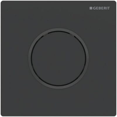 Geberit type 10 urinioir bedieningsplaat - pneumatisch - ronde knop - matzwart/zwart/easy-to-cl
