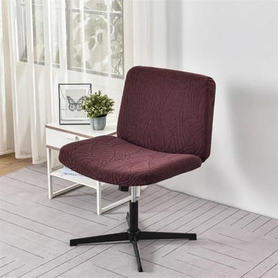 Waterdichte Stretch Jacquard Bureaustoelhoes Elastische Kap voor Draaistoel met Middelhoge Rugleuning en Brede Zitting Computerstoelhoes Thuis