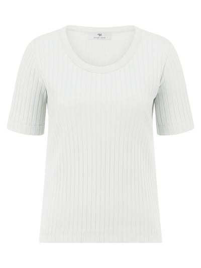 Shirt ronde hals Van Peter Hahn wit