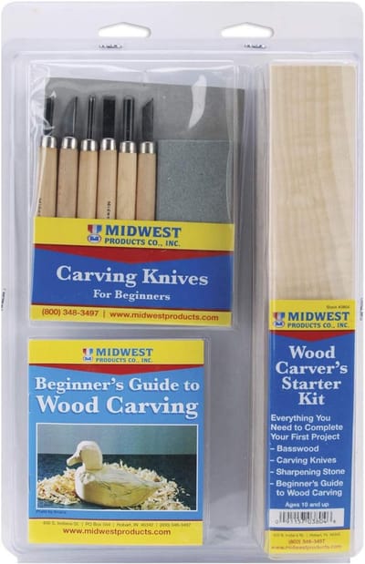 Set van 6 Houtsnijgereedschappen voor Beginners