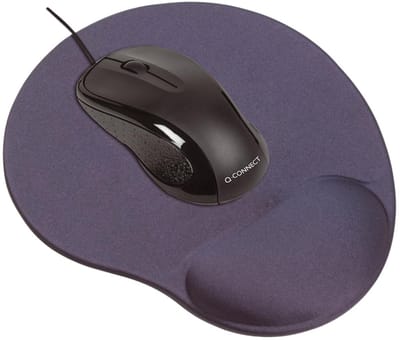 Q-CONNECT gel muismat met polssteun | grijs
