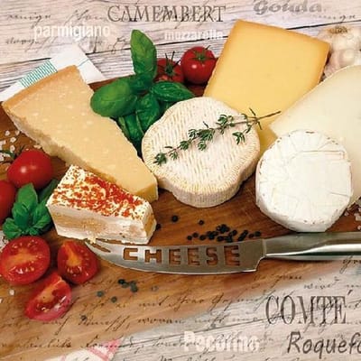 Ambiente - Palette of Cheeses - papieren lunch servetten