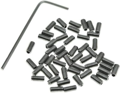 100-Pack M3x6mm RVS Hoogteverstelling Schroeven voor Gitaarbrug, Geschikt voor Fender Stratocaster en Telecaster