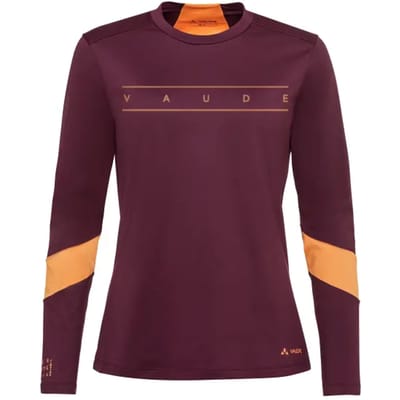 Vaude Bike Qimsa Logo T-shirt Met Lange Mouwen Paars 38 Vrouw
