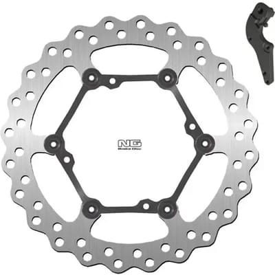 Vlotterende motorremschijfset en steuntje NG Brake Disc Wave 1326XK17