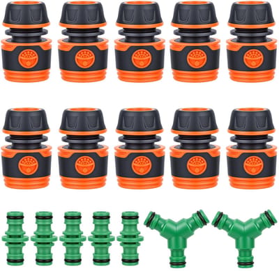Dailygoods- Slangkoppeling Set 17 Stuks - Slangaansluitingen - Koppelstukken - Tuinslang - Tuinirrigatie - Huishoudelijk Gebruik - Slangaansluiting