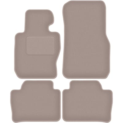 Beige velours vloermatten voor: BMW 3 F30 sedan xDrive (2012-2019)