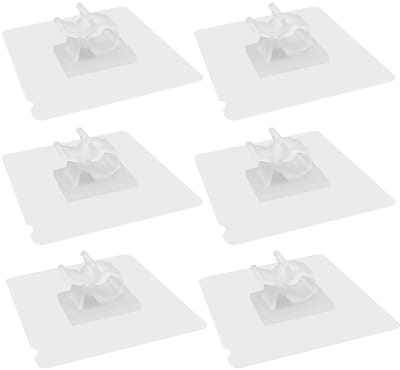 Dailygoods - Herbruikbare Kabelclips - Zelfklevende Bevestigingsklemmen - Wit - Draad- en Kabelbeheer - 6 Stuks - Geschikt voor Thuis en Kantoor