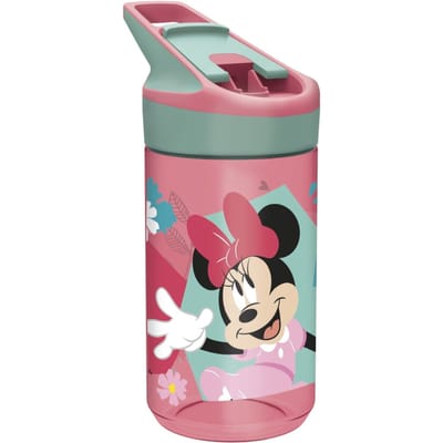 Disney's Minnie Mouse Tritan Premium Drinkfles - 480 ml – Sluit goed af – Drinkfles voor kinderen – Roze/Groen