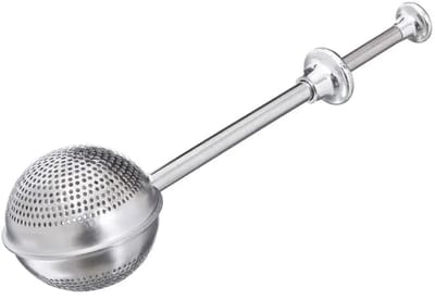 Secret de Gourmet Theeknijper - thee-ei - zilver - RVS - 5 cm - theezeef - losse thee