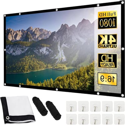 Projectiescherm - Beamerdoek - Thuisbioscoop Ervaring - Kreukvrij en Wasbaar - 100 inch - Wit
