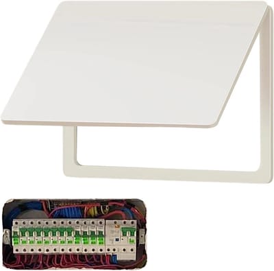 Afdekkap Groepenkast - Paneeldeksel Huis - Toegang Organiseren - Schadevrije Montage - 30 x 25 cm - Wit