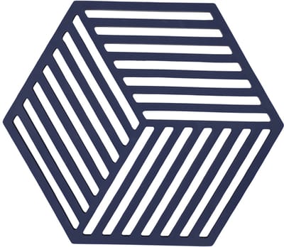 Zone Denmark Pannenonderzetter Hexagon – Onderzetters Pannen – Hittebestendig tot 250°C – Vaatwasserbestendig – Siliconen – 16 x 14 x 0,9 cm – Midnight