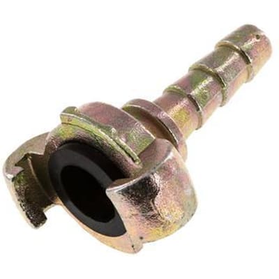 Gietijzer DN 8.5 DIN 3489 Compressor Klauwkoppeling met 13 mm Slangpilaar Veiligheidskraag