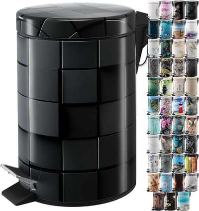 Badkamer vuilnisemmer - Kleine prullenbak - Cosmetica afval - Soft-close mechanisme - 3 liter inhoud