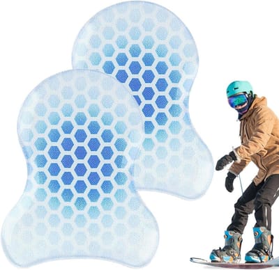 Ski Scheenbeschermers - Snowboard Bescherming - Wintersport Bescherming - Schokabsorberend Gelkussen - 15 x 12 x 2 cm - Blauw