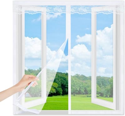 Magnetisch Vliegengaas - Insectengaas Raam - Insecten Buiten Houden - Zelfsluitend - 130x220cm - Wit
