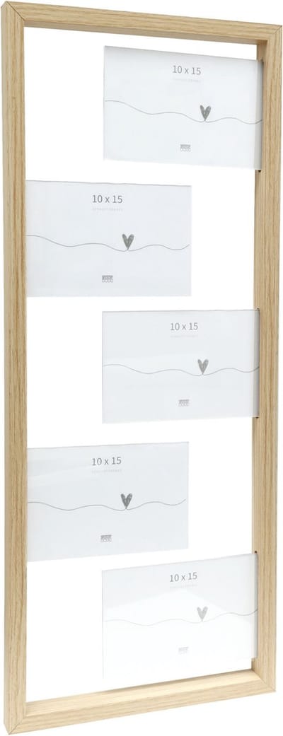 Deknudt Frames multifotolijst S68UA3 P5 - naturel mdf/kunststof - 5x 10x15