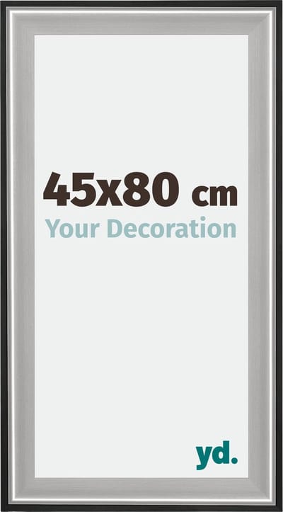 Your Decoration - Fotolijst 45x80 cm - Hout - Zwart Zilver Gepolijst - Birmingham