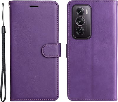 Coverup Hoesje - Geschikt voor OPPO Reno12 Pro Hoesje - Coverup Book Case - Paars